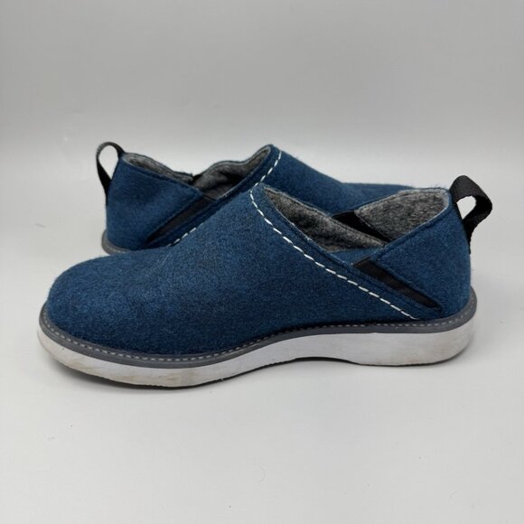 Samuel Hubbard Men's 8M "Spring Back" Navy Blue Felted Fleece Slip-On Shoes - Picture 2 of 9